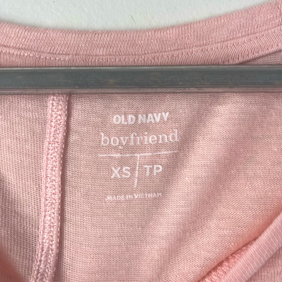 Old Navy Pink Boyfriend Long-Sleeve Tee - Picture 3 of 6